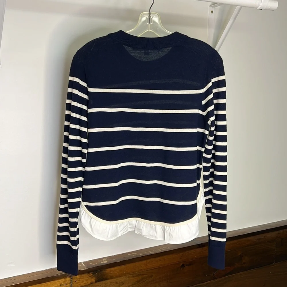 Veronica Beard Ollie Ruffle Hem Sweater- M‎